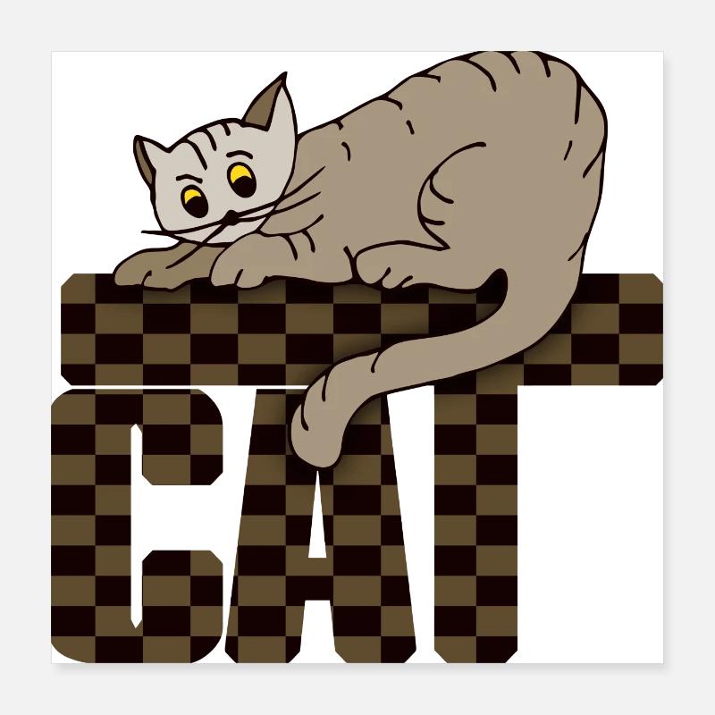 Chat Poster 40 x 40 cm