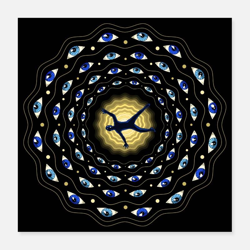 Psychedelischer Trip Poster 40x40 cm