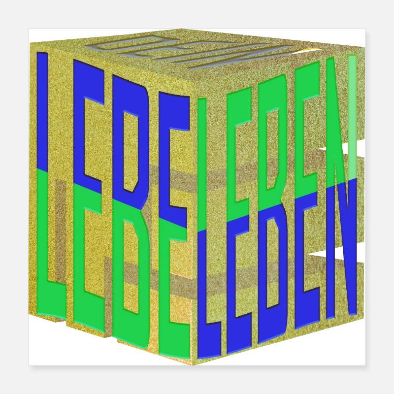 Live Your Life - Cube Poster 16" x 16" (40x40 cm)