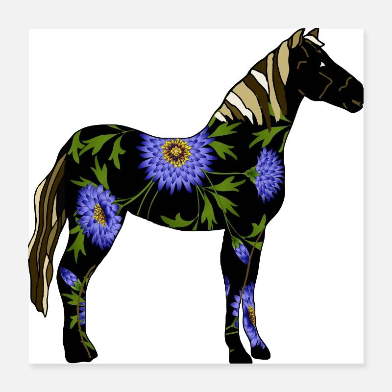 Pferd Poster 40x40 cm