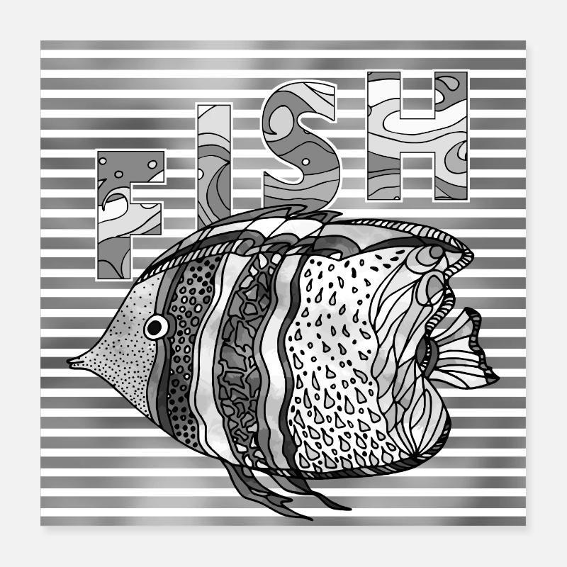 Poisson Poster 40 x 40 cm