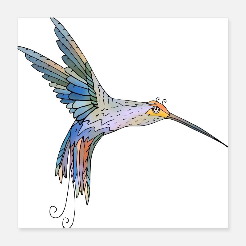Oiseau Poster 40 x 40 cm