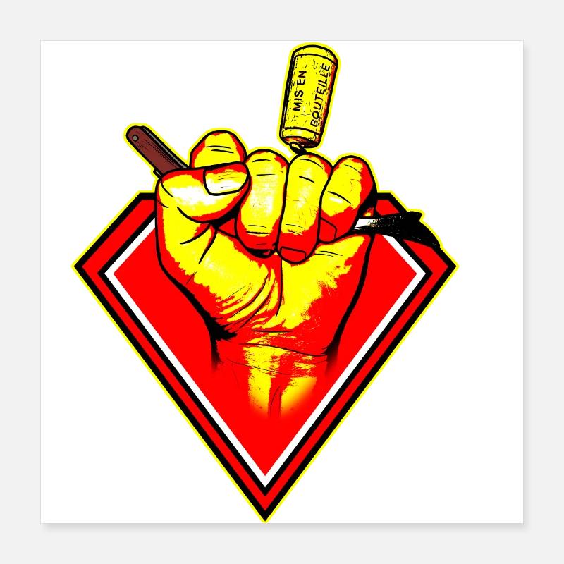 Bad boy hand yellow victory Poster 16" x 16" (40x40 cm)
