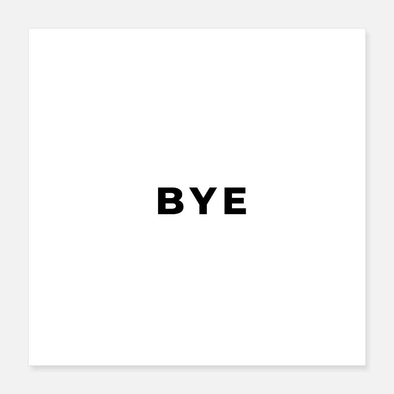 Goodbye Depression - Conception motivante Poster 40 x 40 cm