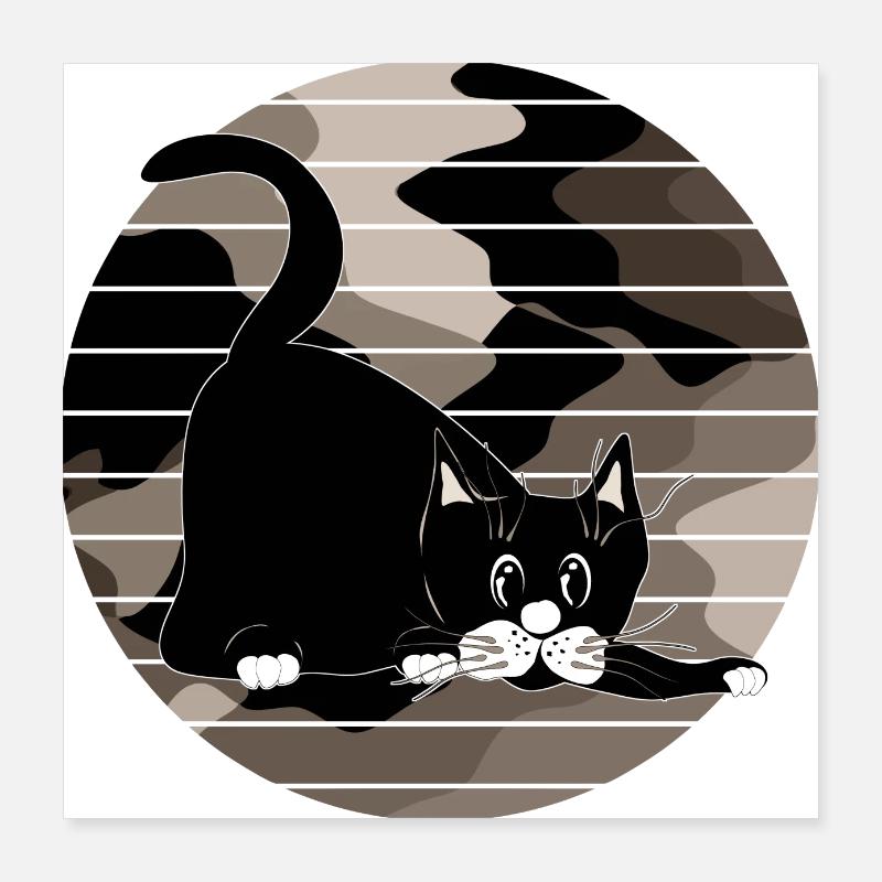 Chat Poster 40 x 40 cm