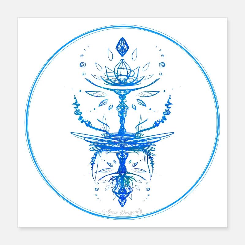 Mystique Collection ~ hellblau ~ n°3 Poster 40x40 cm