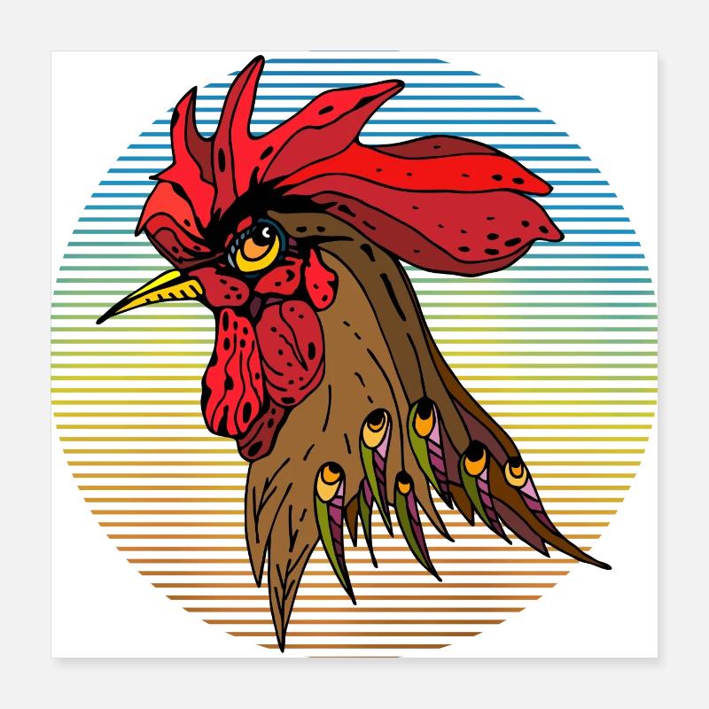 Vogel Poster 40x40 cm