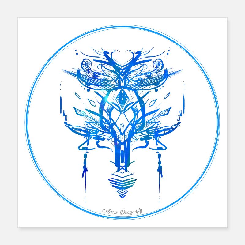 Collection Mystique ~ bleu clair ~ n°1 Poster 40 x 40 cm