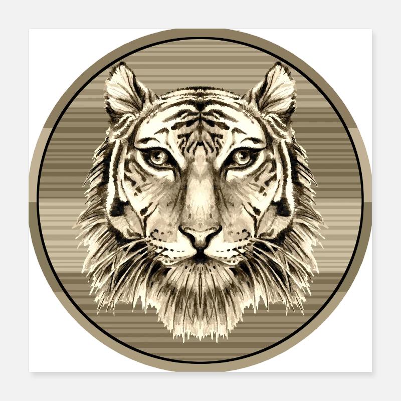Tiger Poster 16" x 16" (40x40 cm)