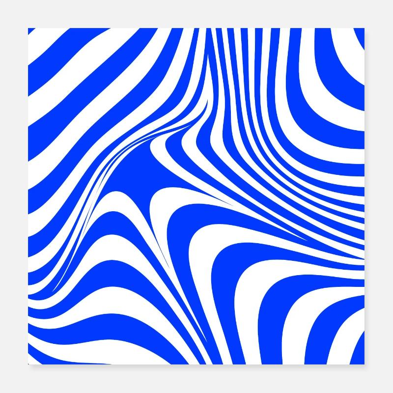 Vague mer bleu Poster 40 x 40 cm