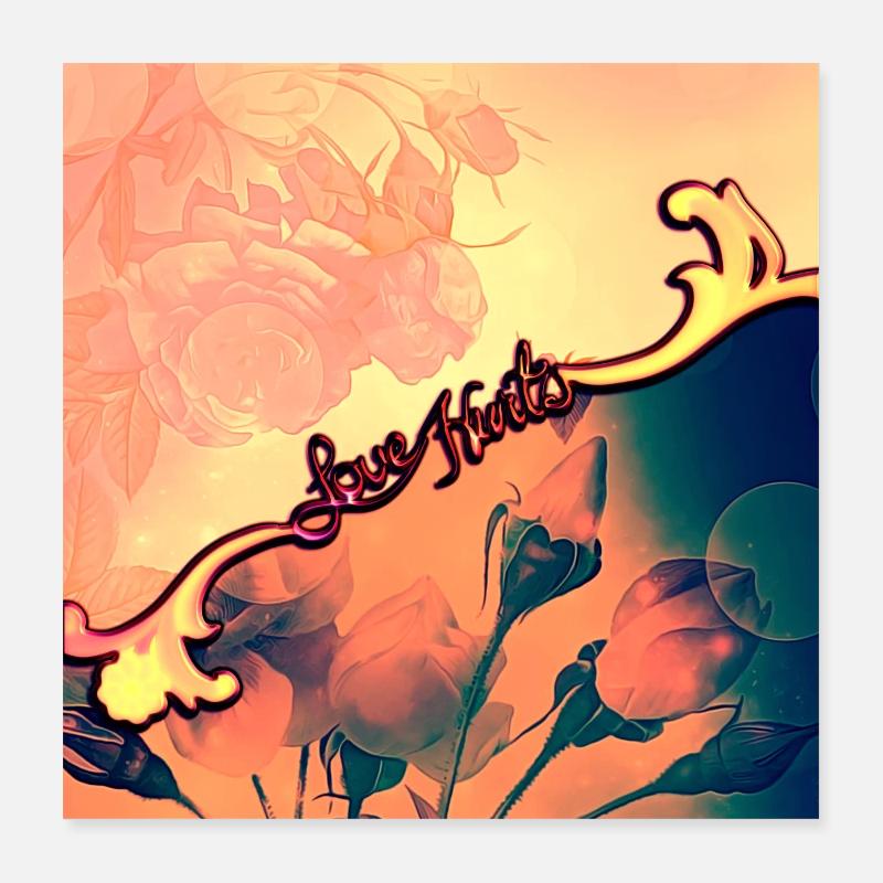 wunderbares Blumendesign Poster 40x40 cm