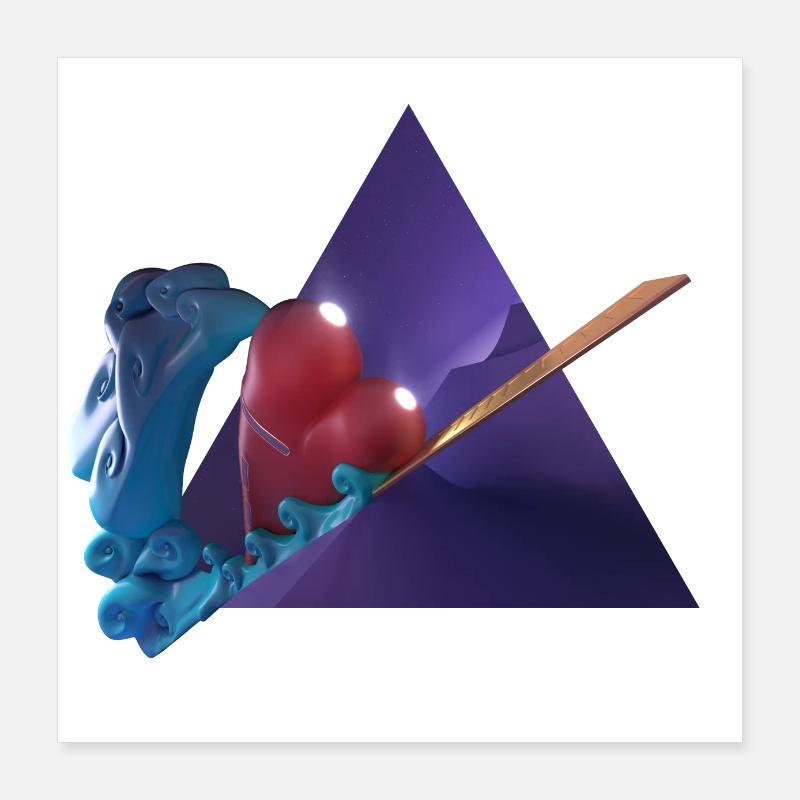 Côté obscur du train de l’amour Poster 40 x 40 cm