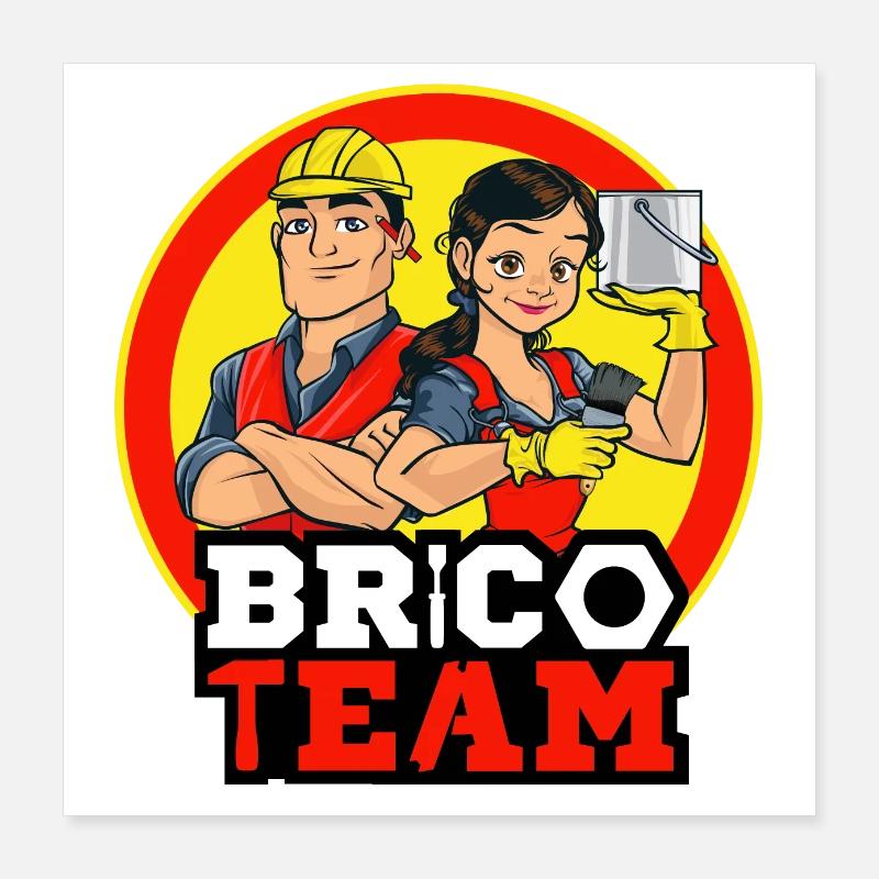 BRICO MANNSCHAFT Poster 40x40 cm