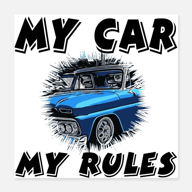 Voiture Poster 40 x 40 cm