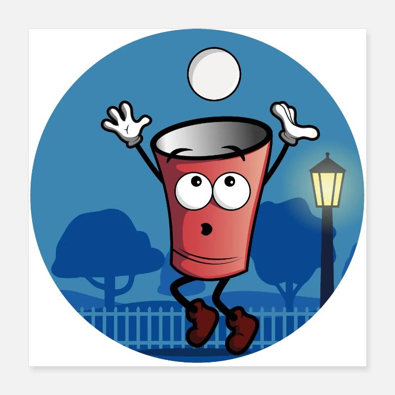 Peter Pong Poster 40x40 cm