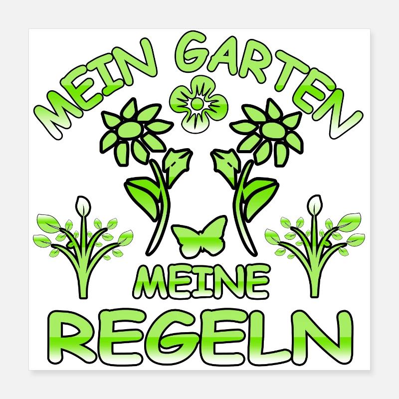 Garten Poster 40x40 cm