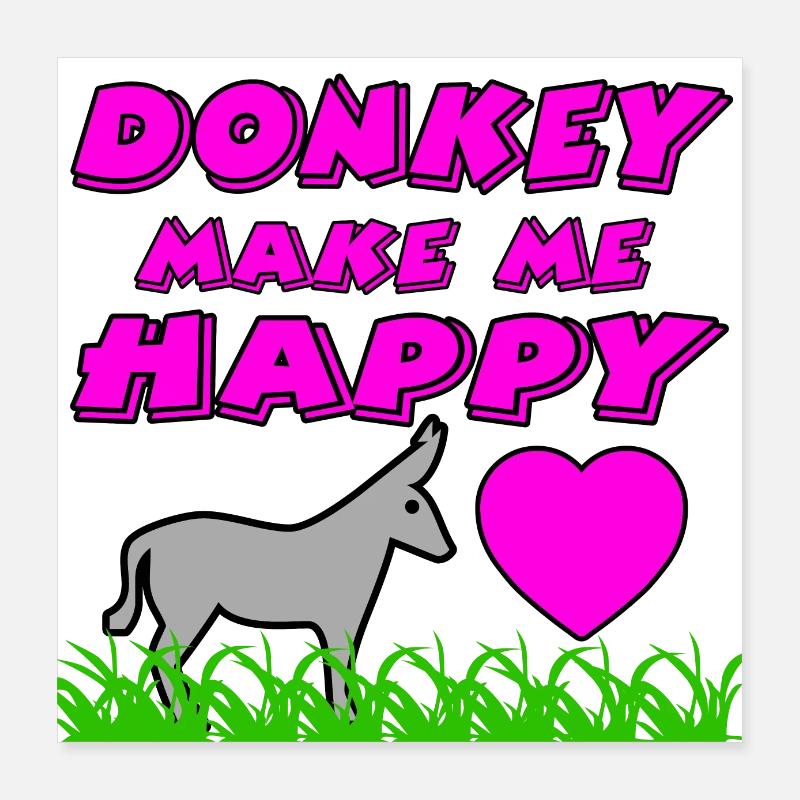 Esel Poster 40x40 cm