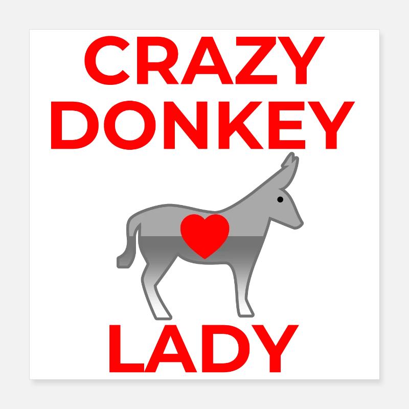 Âne Poster 40 x 40 cm