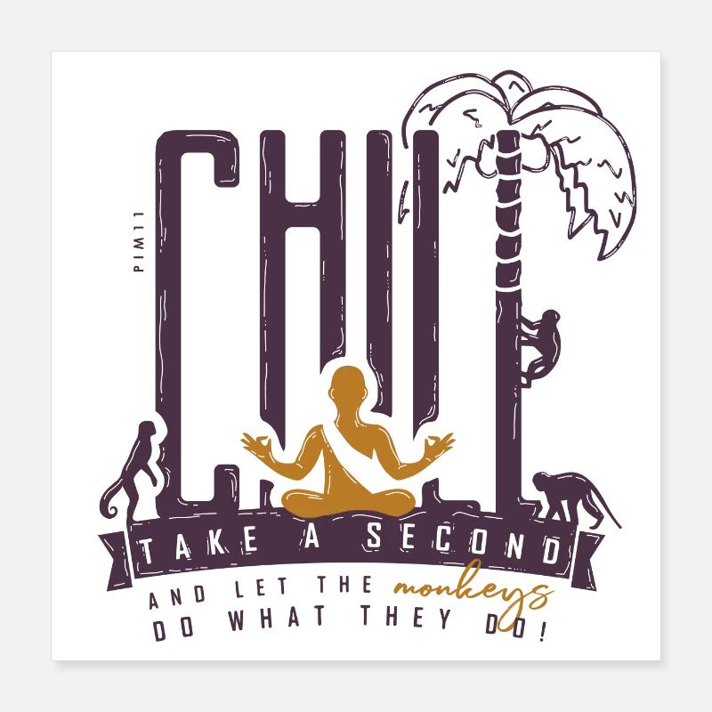Chill (coloré) Poster 40 x 40 cm