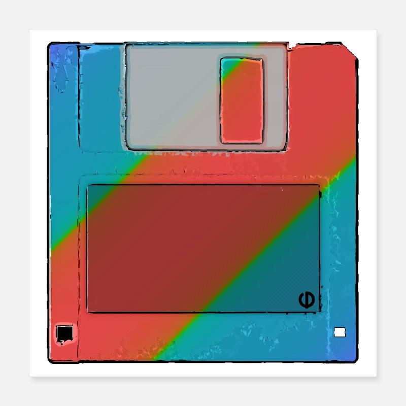 Floppy disk Poster 16" x 16" (40x40 cm)