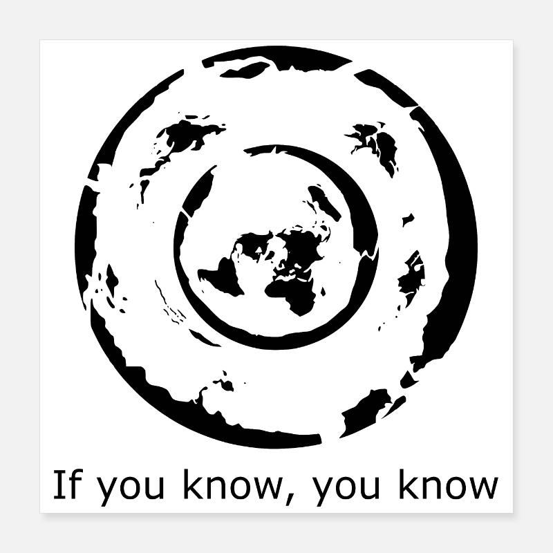 Map Earth - If you know, you know Poster 16" x 16" (40x40 cm)