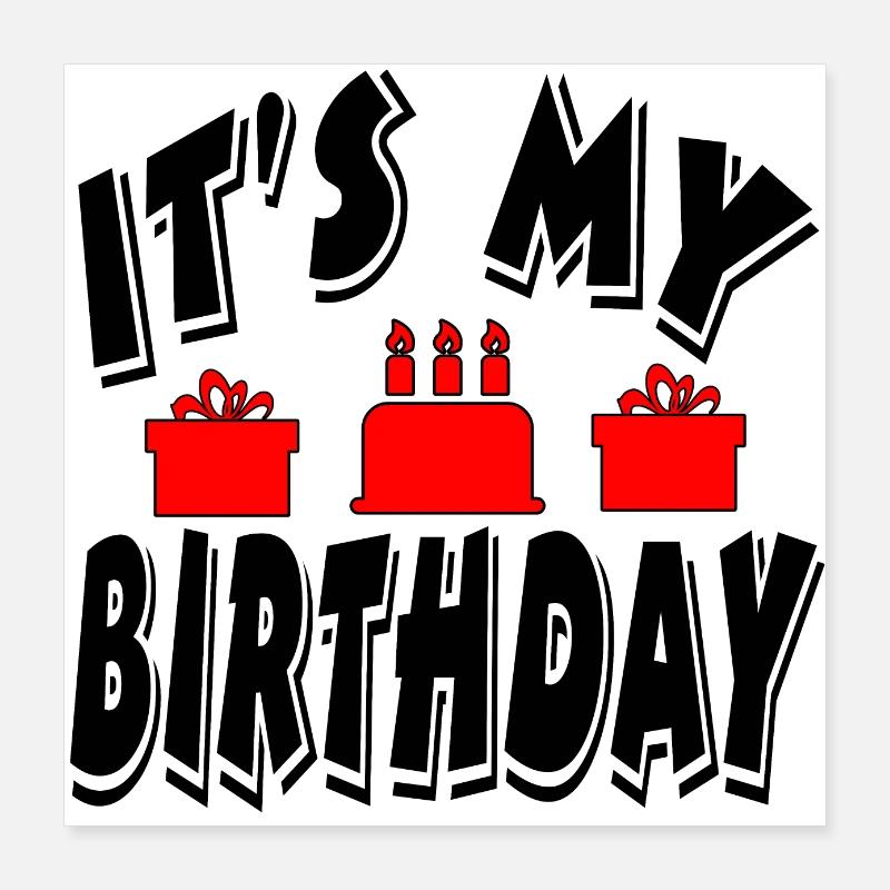 Anniversaire Poster 40 x 40 cm