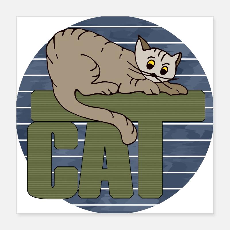 Katze Poster 40x40 cm