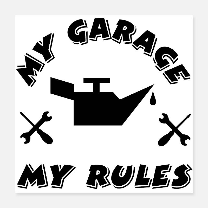 Garage Poster 40x40 cm