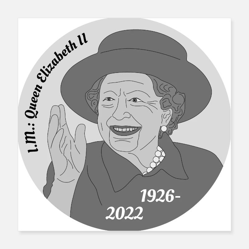 Décès de la reine Elizabeth II Poster 40 x 40 cm