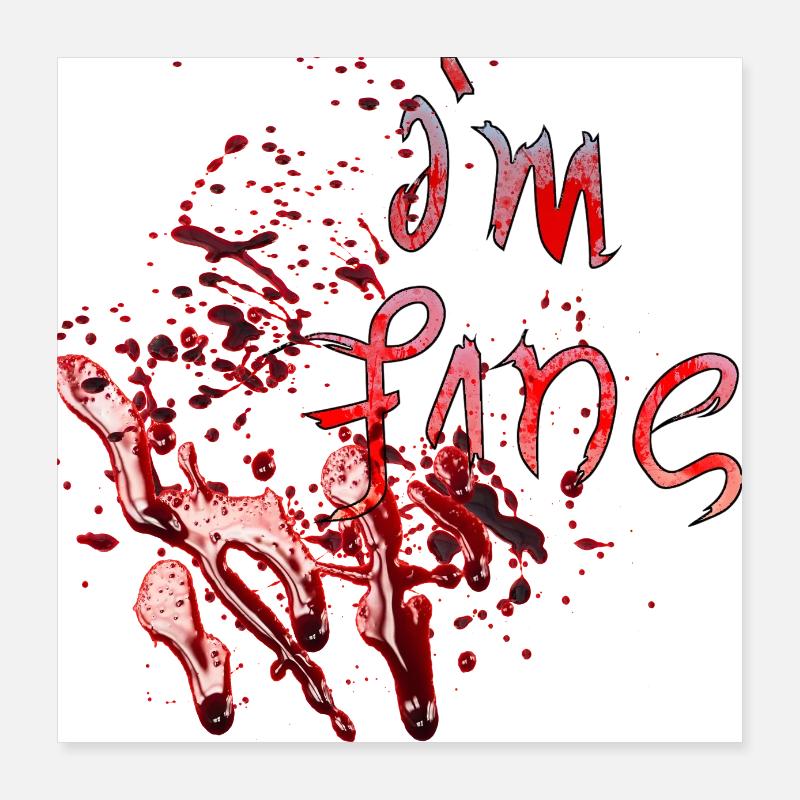 Halloween scary witch horror ghost monster blood Poster 16" x 16" (40x40 cm)