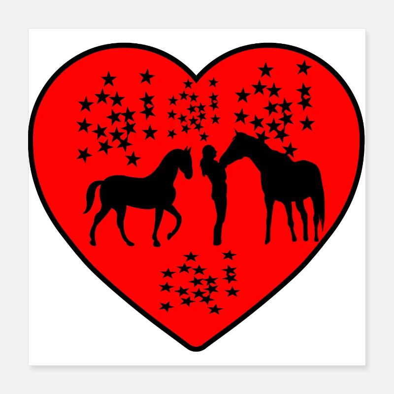 Cheval Poster 40 x 40 cm