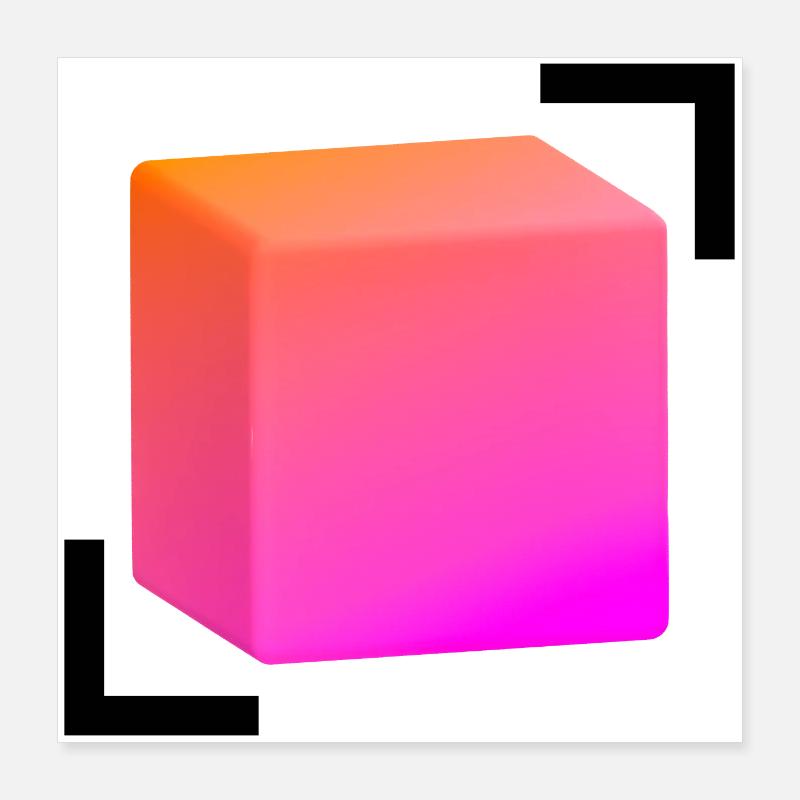 Farbwüfel Poster 40x40 cm