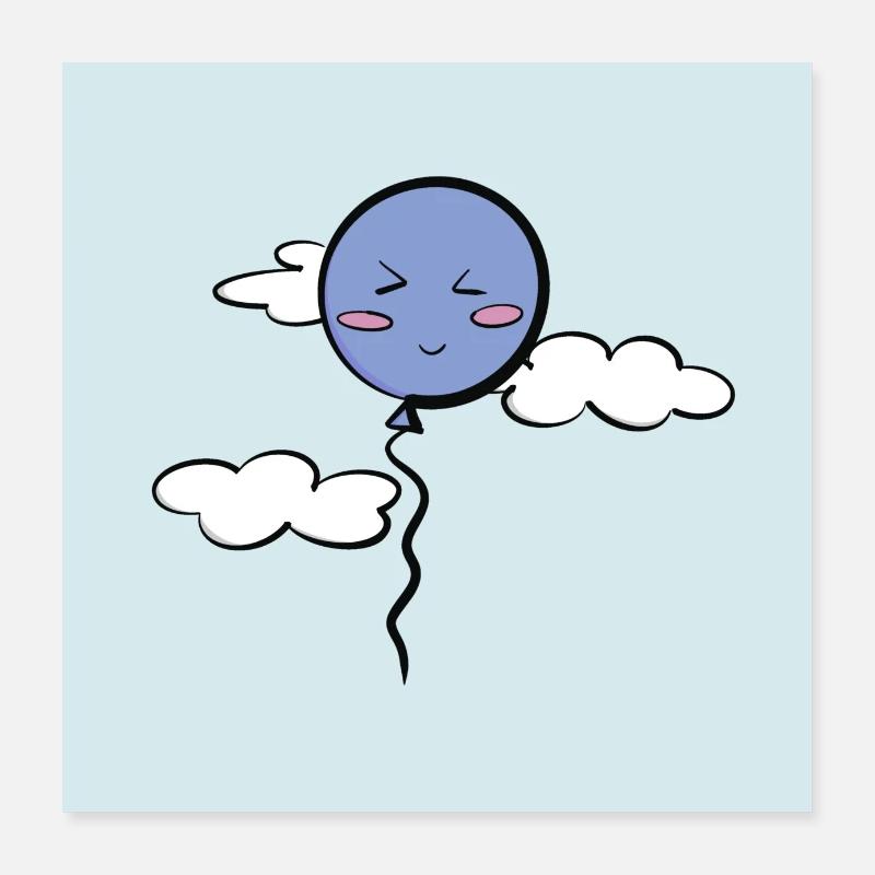 Floating Ballon Poster 40x40 cm