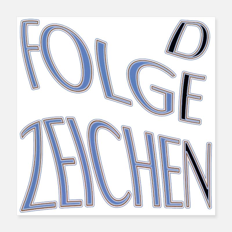 Suivez les panneaux Poster 40 x 40 cm