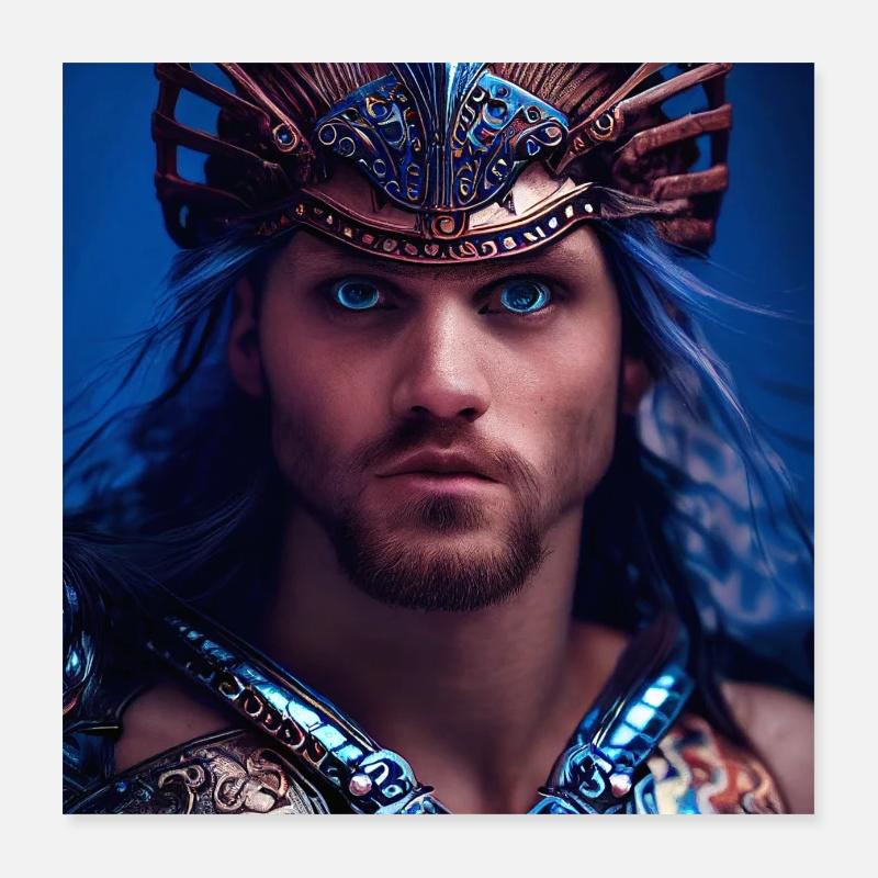 Wikingerkrieger Poster 40x40 cm