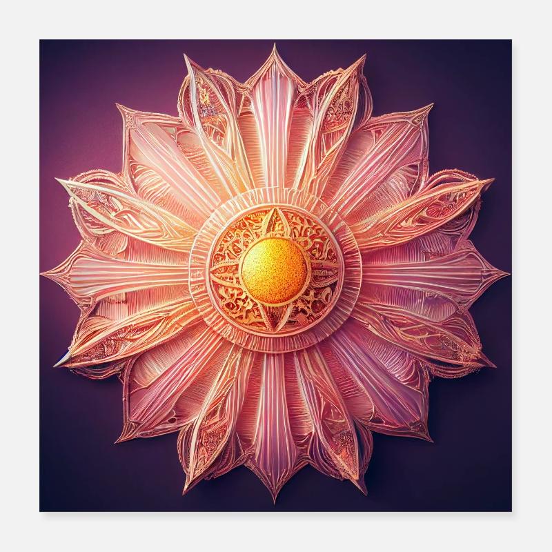 Mandala Flower Poster 40 x 40 cm
