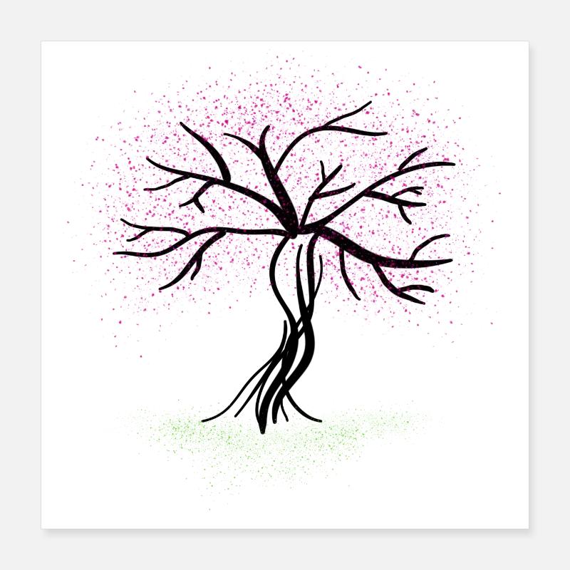 Herbstbaum Poster 40x40 cm