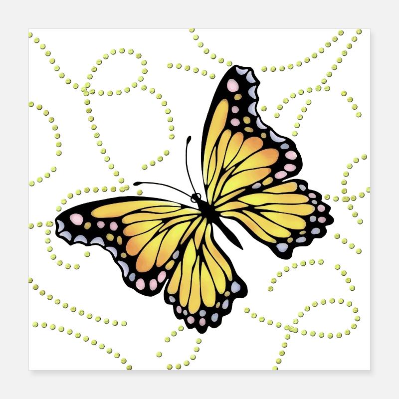 Papillon Poster 40 x 40 cm