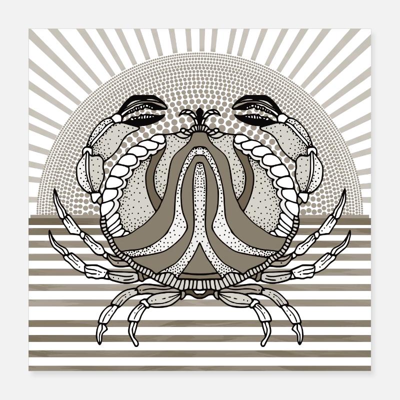 Crab Poster 16" x 16" (40x40 cm)