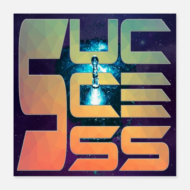 SUCCESS Waterdrop - Universum Poster 40x40 cm