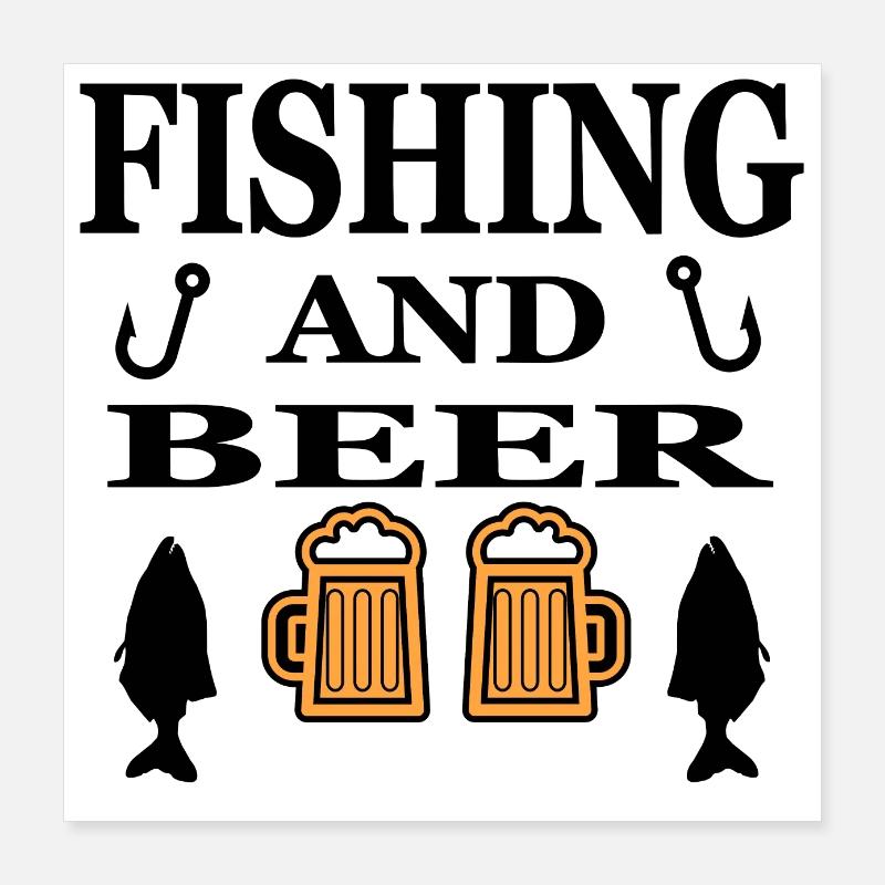 Pêche Poster 40 x 40 cm