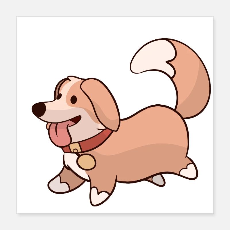 Cute dog Poster 16" x 16" (40x40 cm)