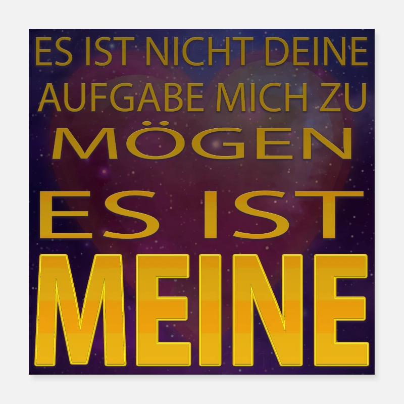 M’aimer, c’est mon devoir - Univers - Poster 40 x 40 cm - blanc