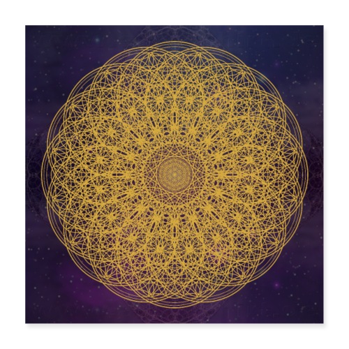 Blume des Lebens Mandala - Universum - Poster 40x40 cm