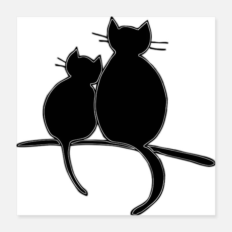 Chats Poster 40 x 40 cm