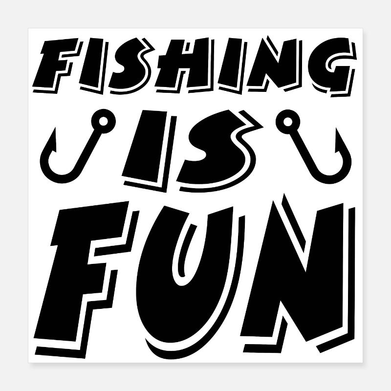 Pêche Poster 40 x 40 cm