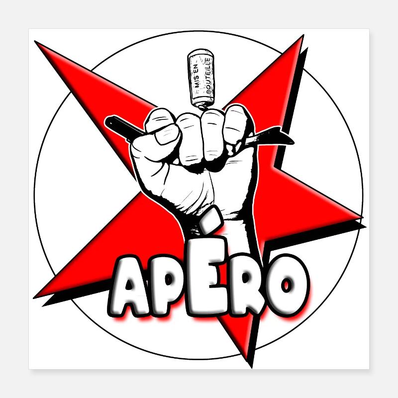 Apero bad boy red star Poster 16" x 16" (40x40 cm)