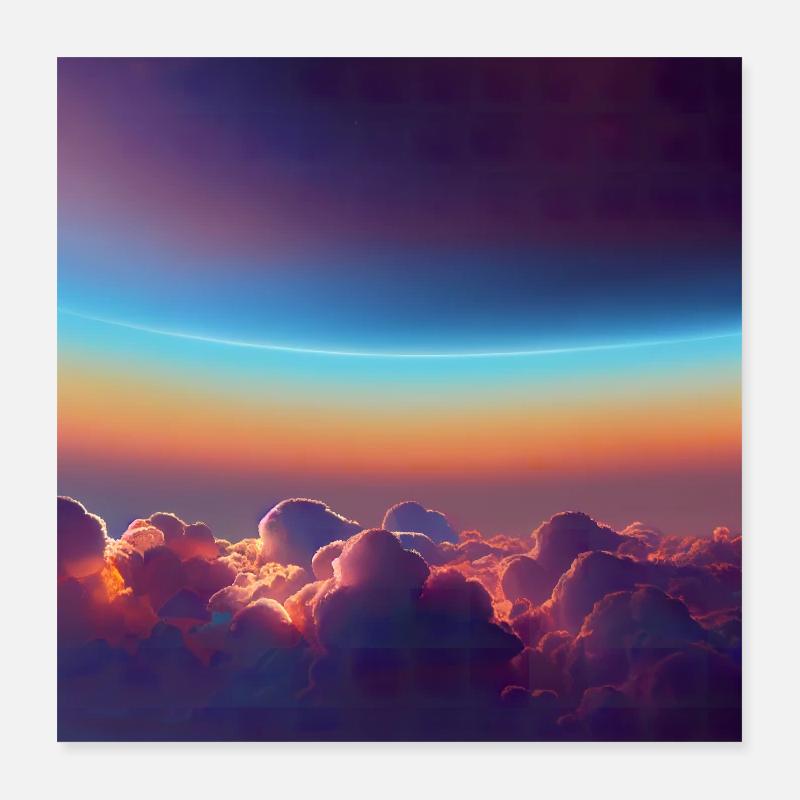 Rêve de ciel - Poster 40 x 40 cm - blanc