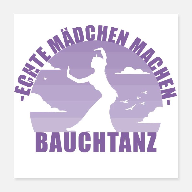 Bauchtänzerin . Echte Mädchen machen Bauchtanz Poster 40x40 cm