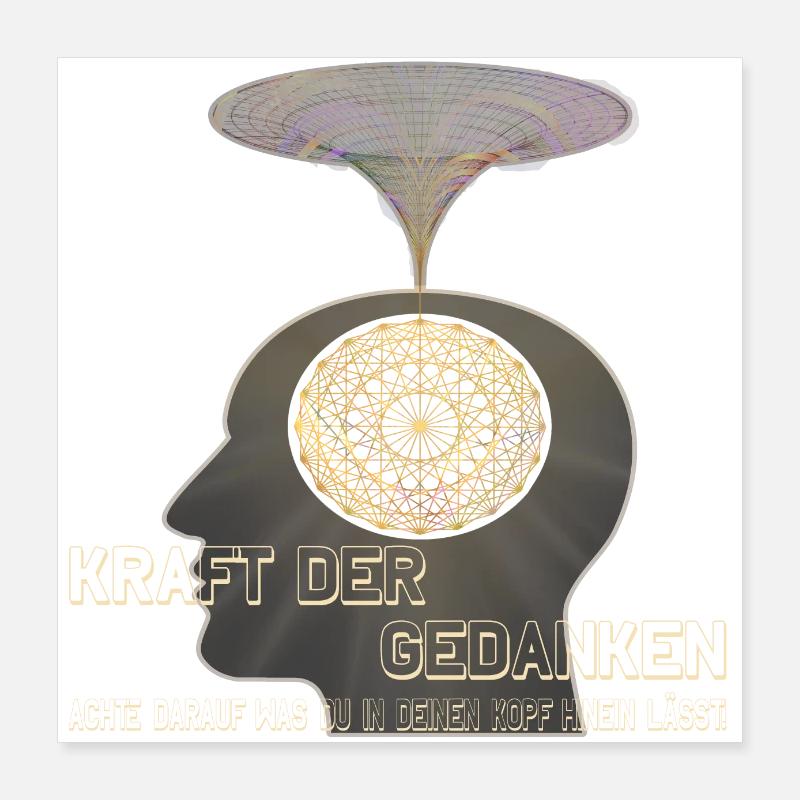 Kraft der Gedanken Poster 40x40 cm
